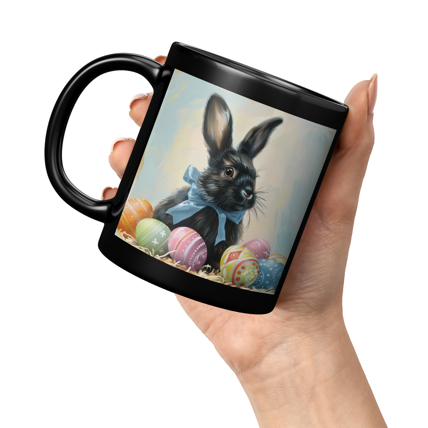 Black_Bunny_with_Ears_Up_MugBlack_11oz_Black_LH_Model_Mockup.png
