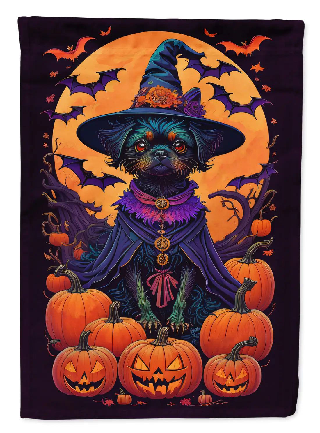 Affenpinscher Halloween Garden Flag