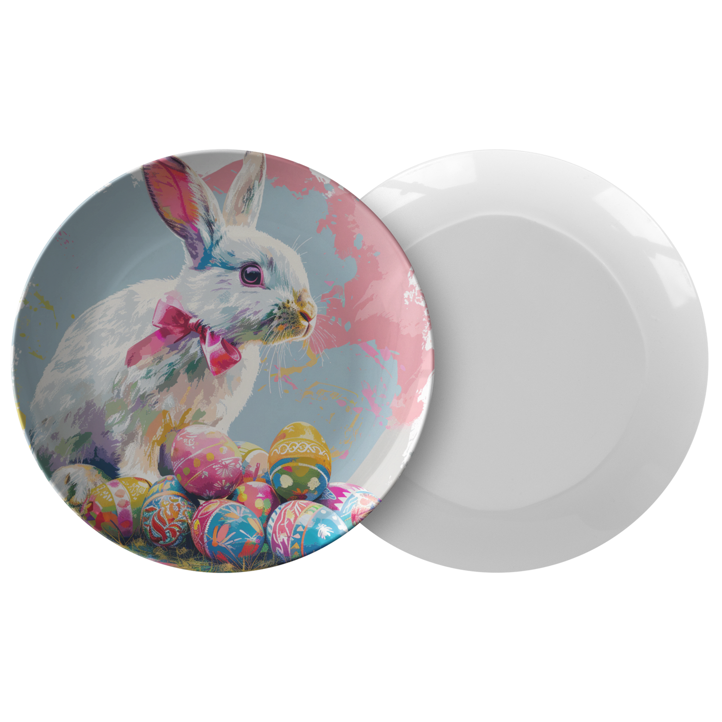 Ears_Up_bunny_with_Pink_Bow_Plates_Combo_Mockup.png