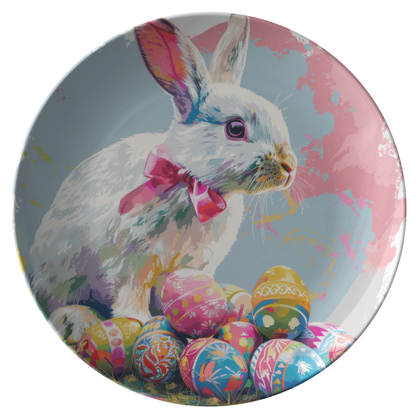 Ears_Up_bunny_with_Pink_Bow_Plates_Flat_Mockup.png