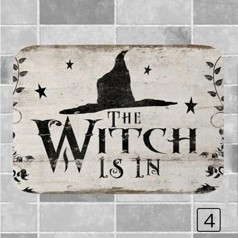 The Witch Is In Halloween Mat