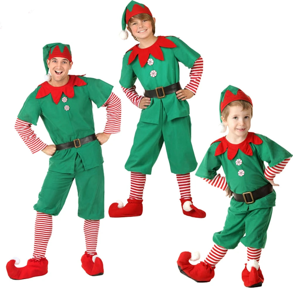 Christmas Green Elf Set For Girls Boys
