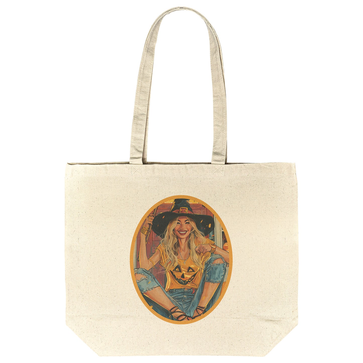 Winkie Witch Cotton Tote (18 x 15)