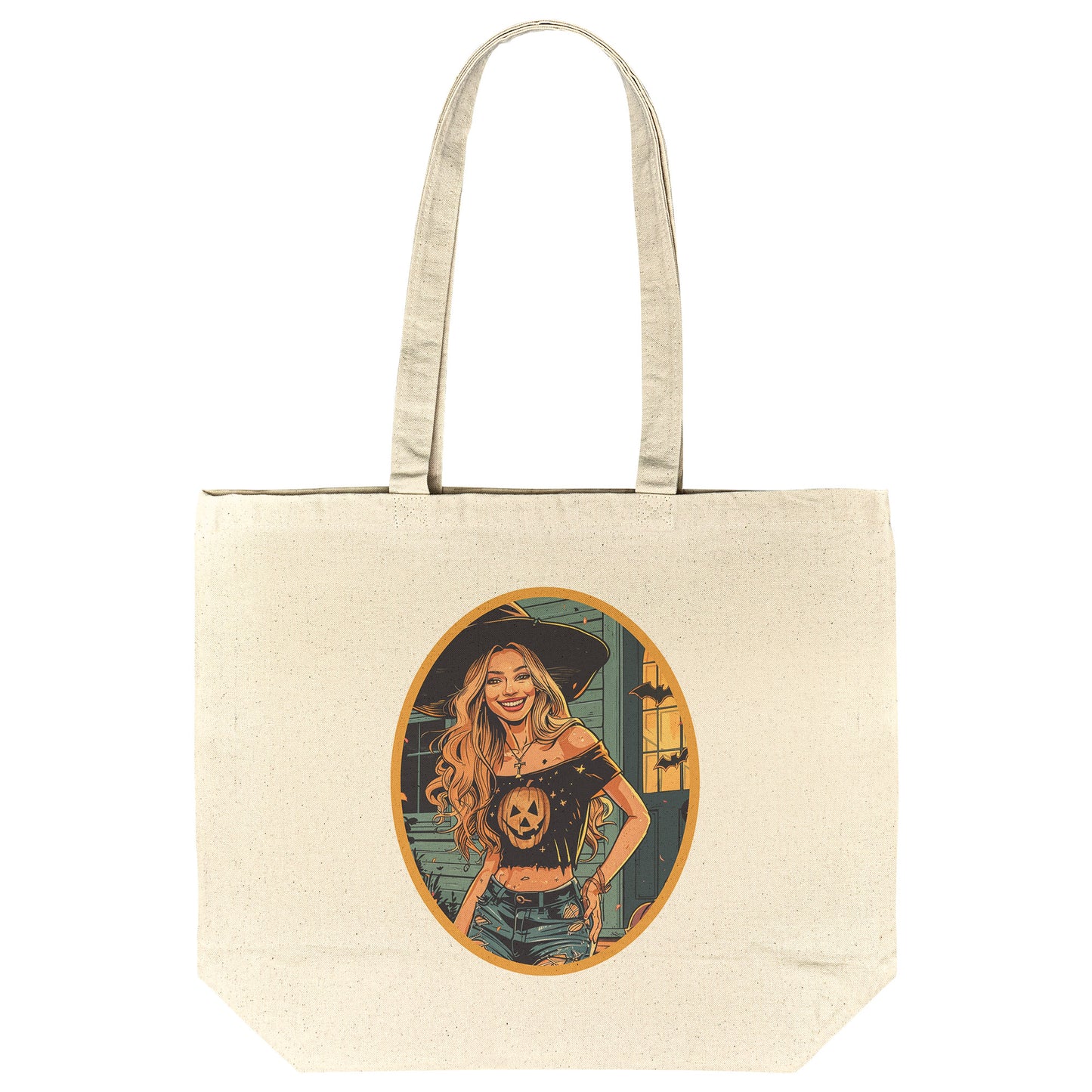 Honey Hex Cotton Tote (18 x 15)