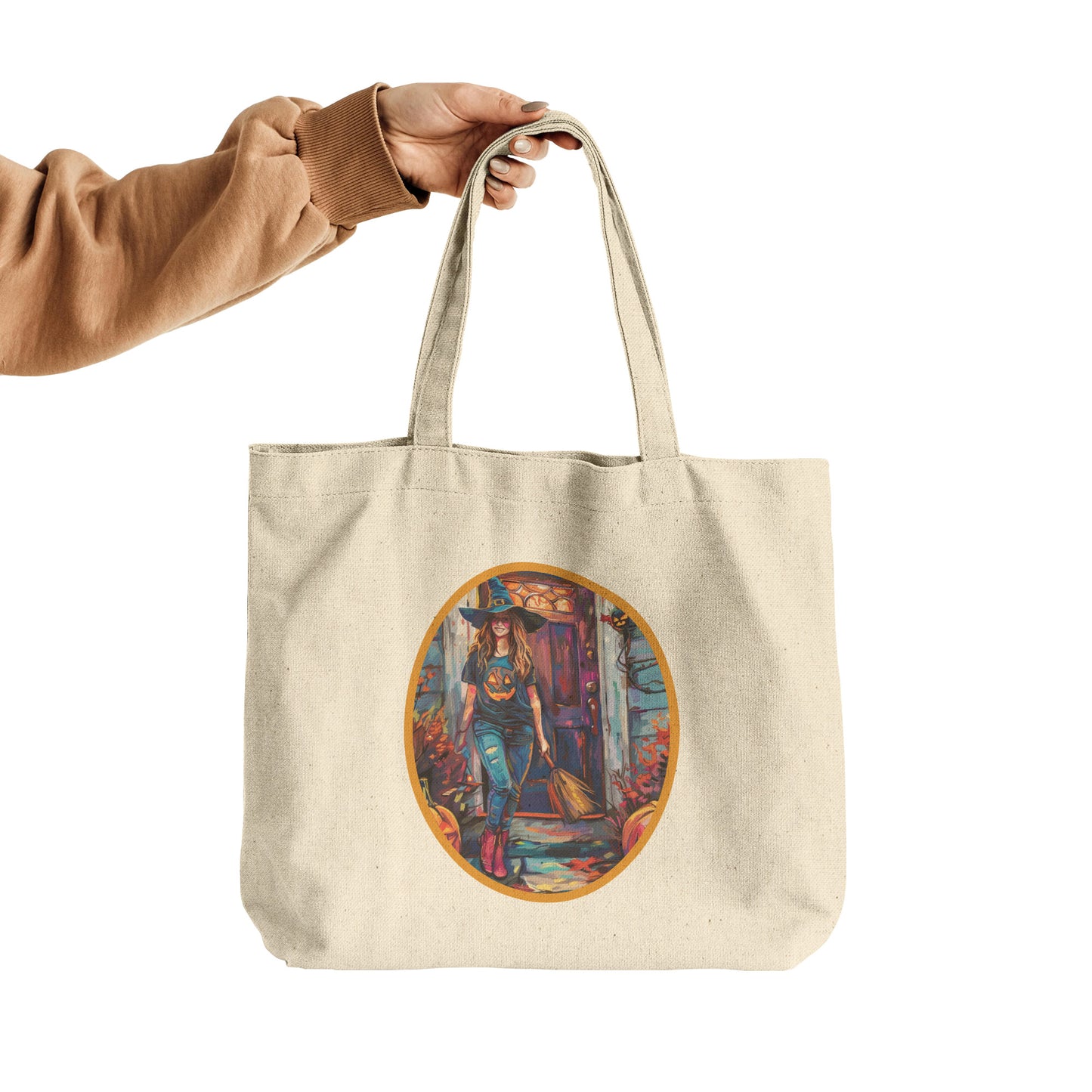 Misty Mirth Cotton Tote (18 x 15)