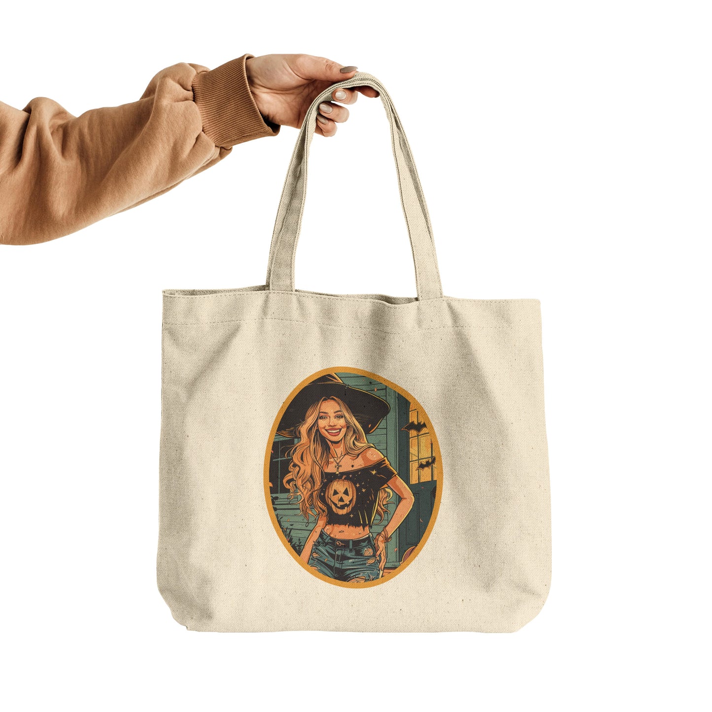 Honey Hex Cotton Tote (18 x 15)