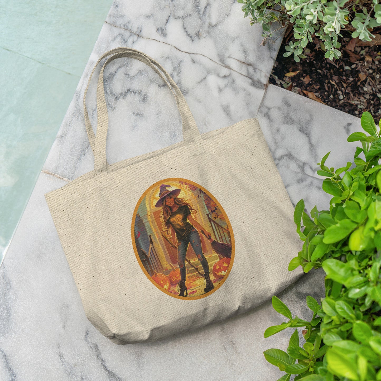 Hocus Hottie Cotton Tote (18 x 15)