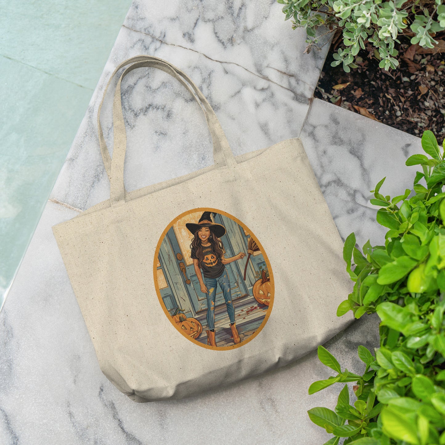 Clover Charm Cotton Tote (18 x 15)