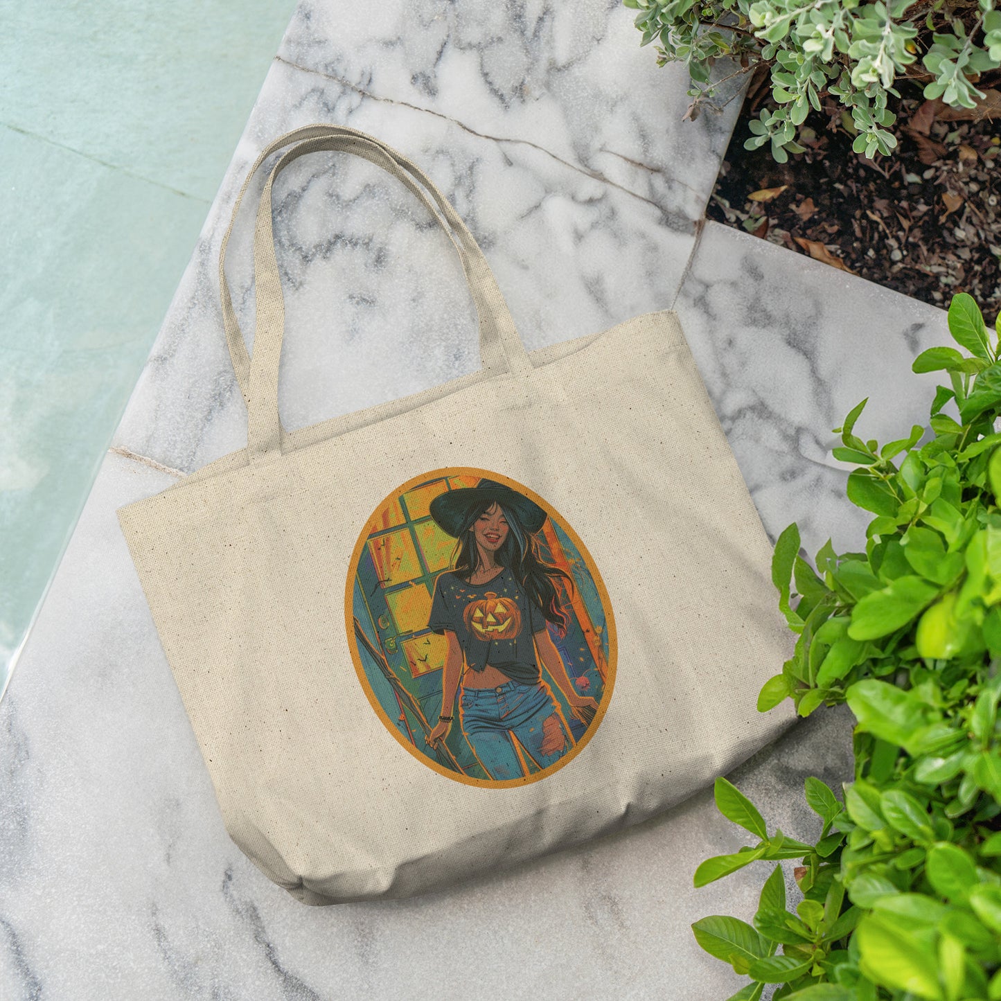 Trixie Twirl Cotton Tote (18 x 15)
