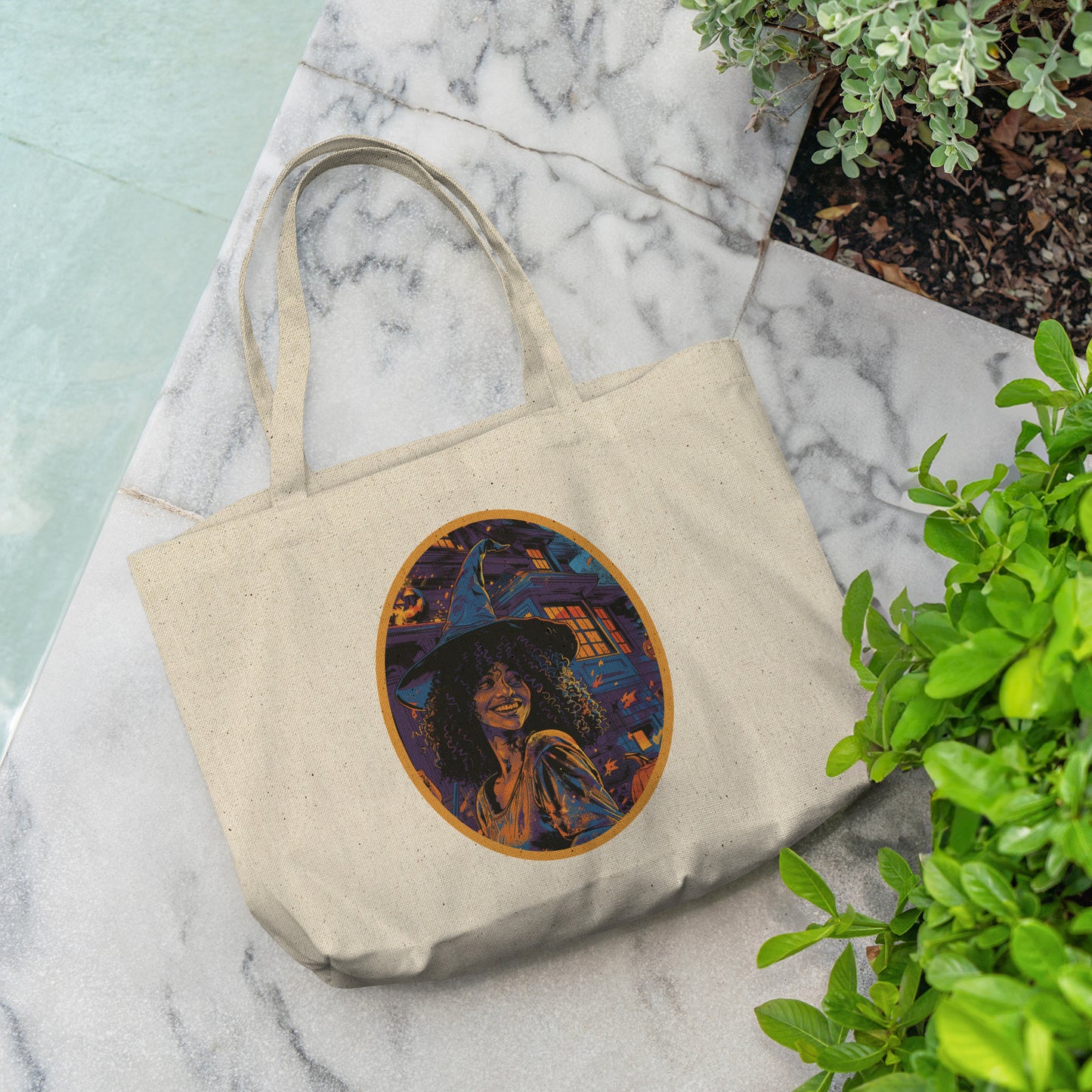 Twilight Hex Cotton Tote (18 x 15)