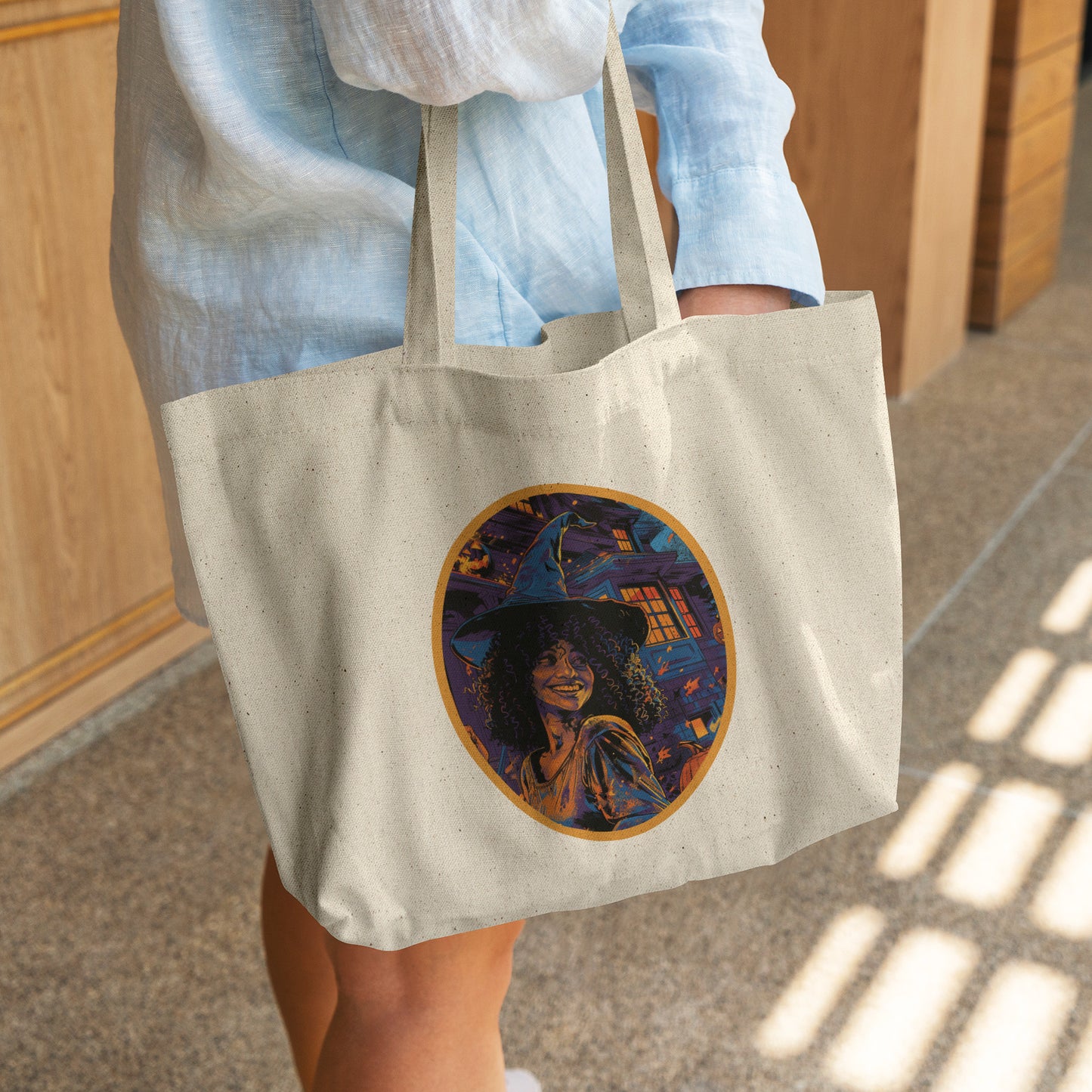Twilight Hex Cotton Tote (18 x 15)