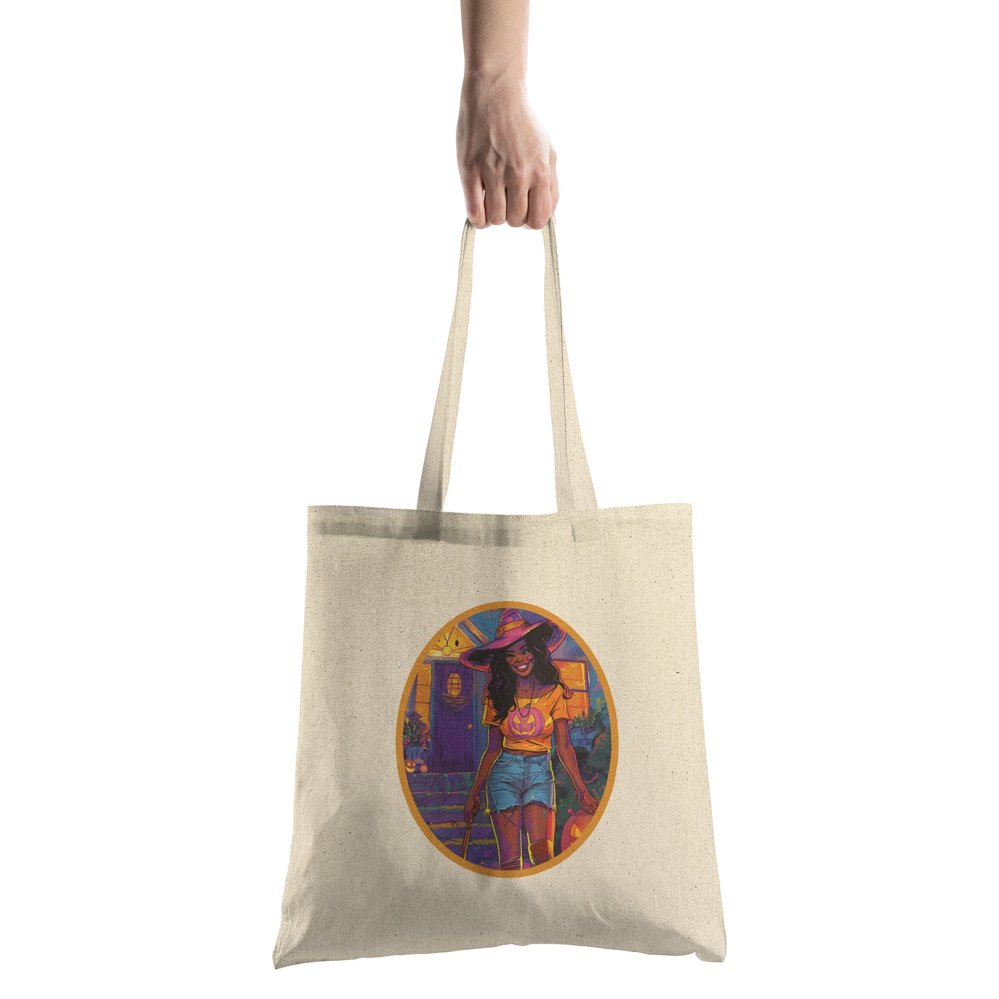 Whisker Witch Cotton Tote (15 x 15)