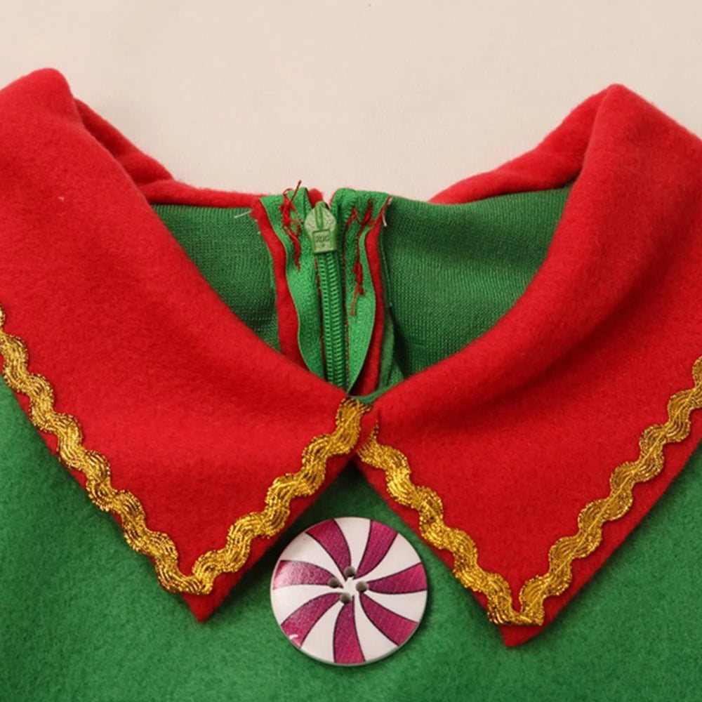 Christmas Green Elf Set For Girls Boys