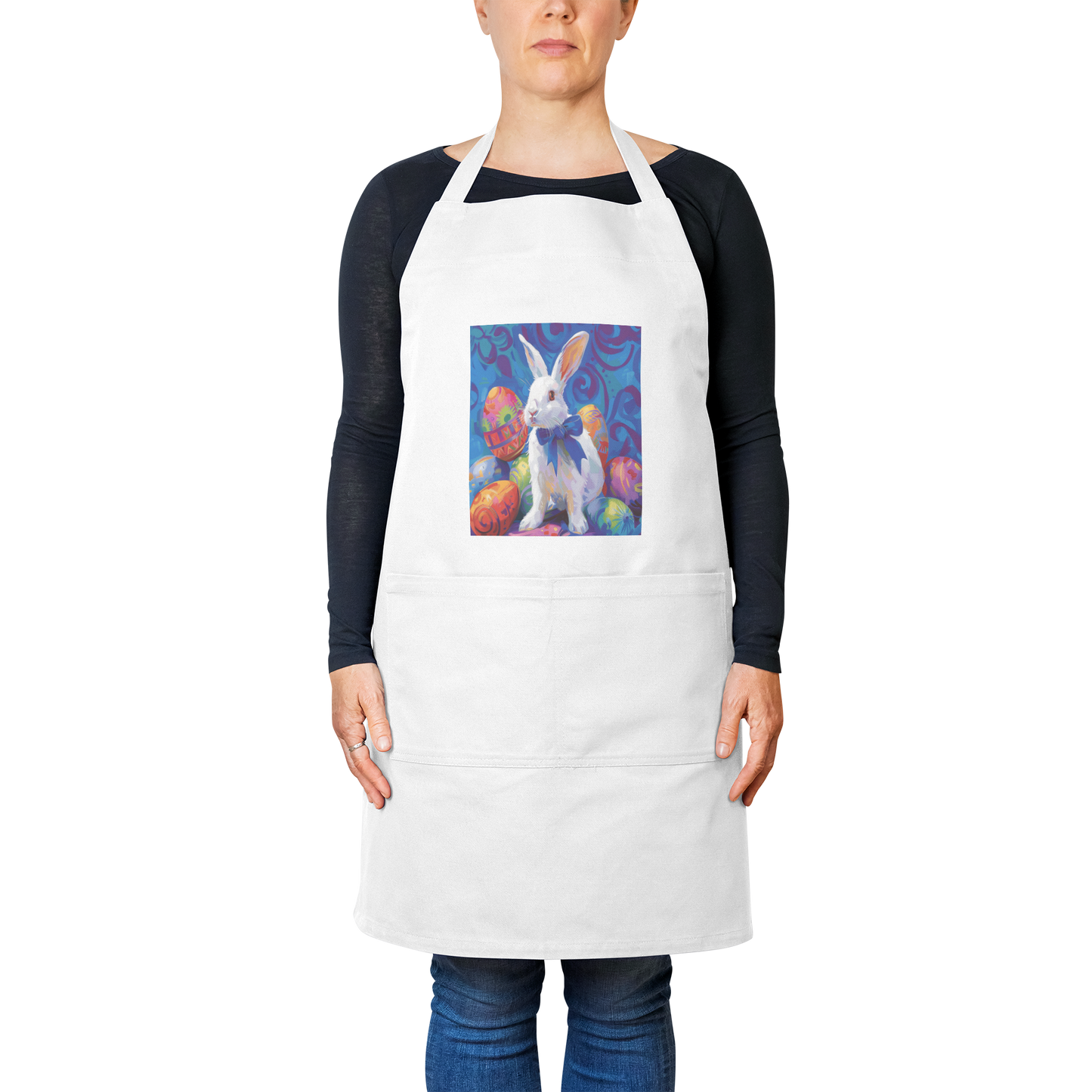 Rabbit_with_Bow_and_Eggs_Apron_White_Model_Mockup.png