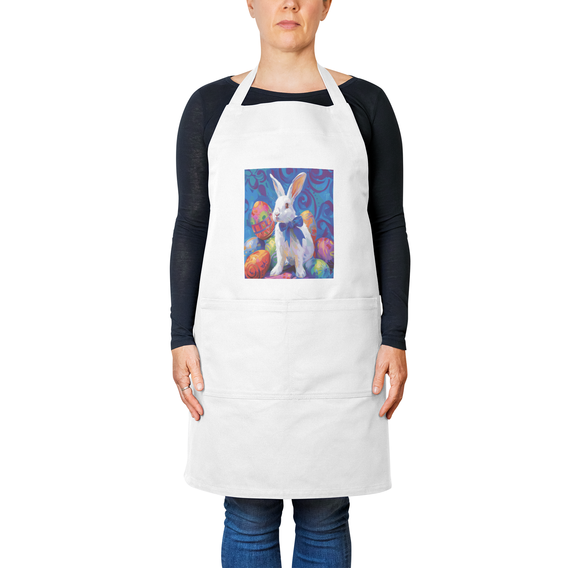 Rabbit_with_Bow_and_Eggs_Apron_White_Model_Mockup.png