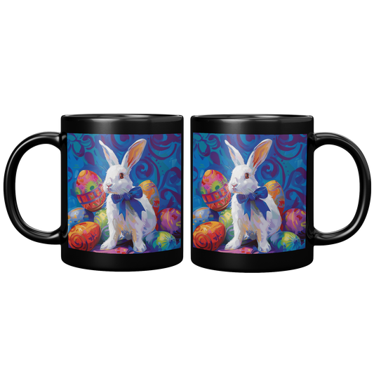 Rabbit_with_Bow_and_Eggs_MugBlack_11oz_Black_FrontBack_Mockup.png