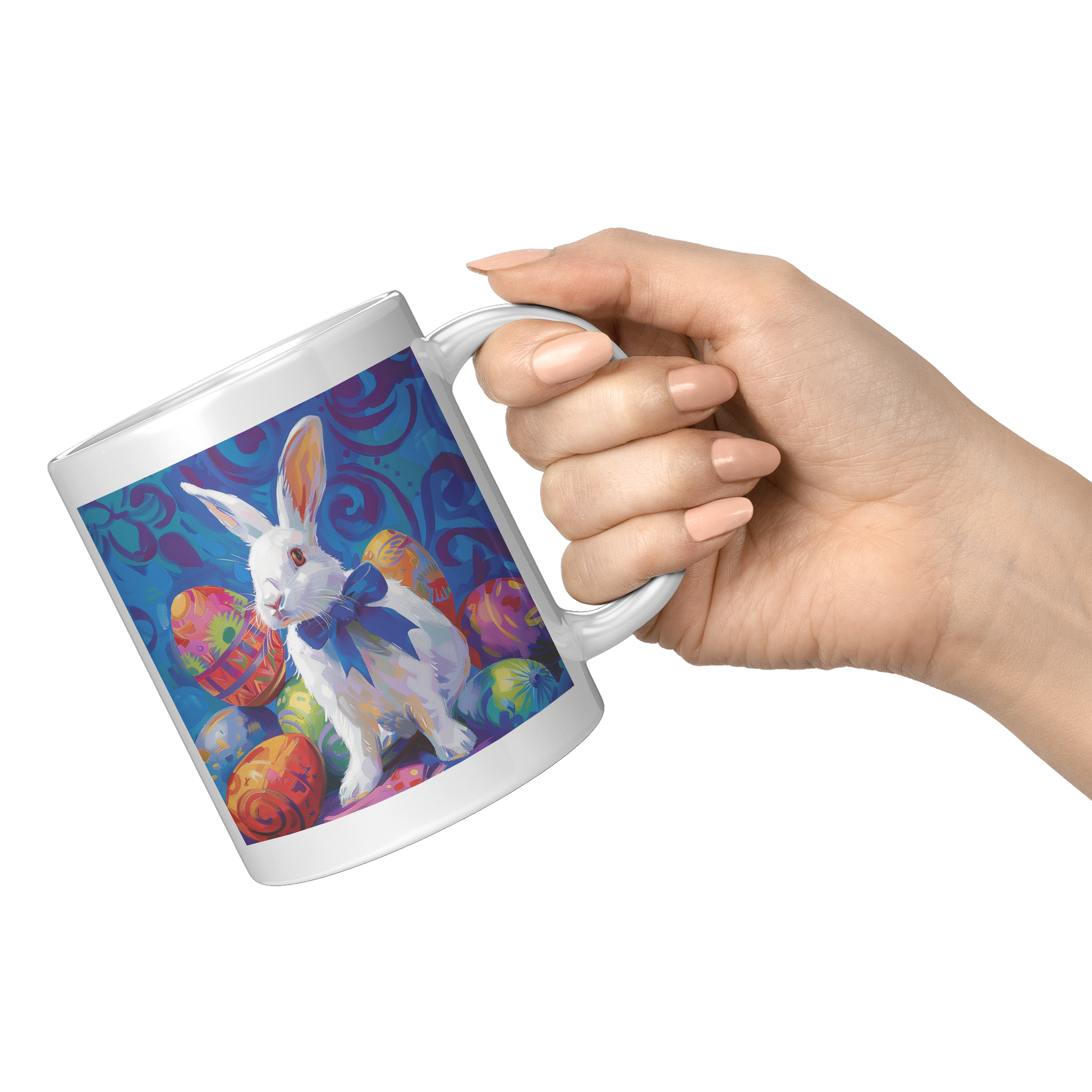 Rabbit_with_Bow_and_Eggs_MugWhite_11oz_White_RH_Model_Mockup.png