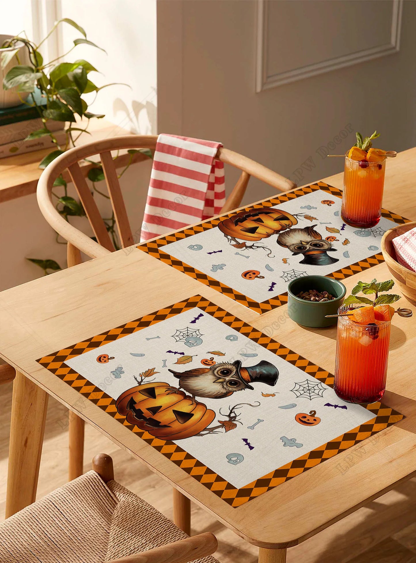Halloween Placemat Sets (4/6 Pcs)