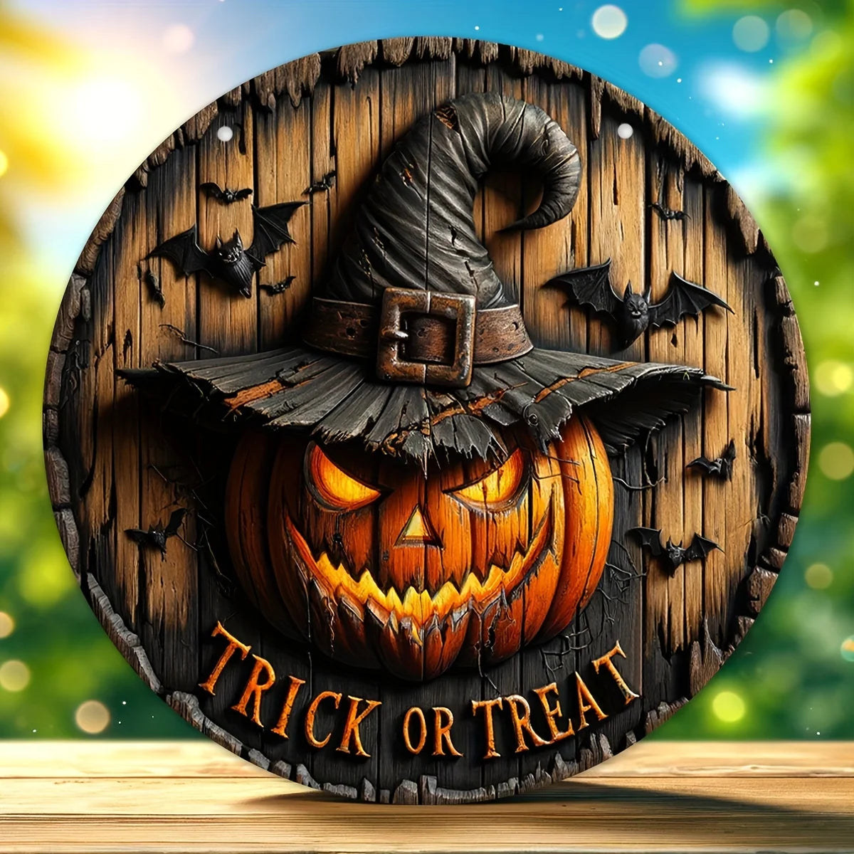 Wooden Halloween Wreath