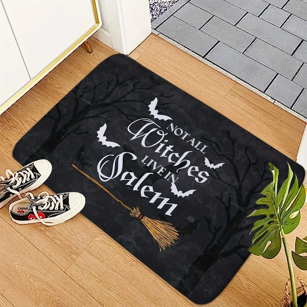 NOT All Witches Live in Salem Halloween Mat
