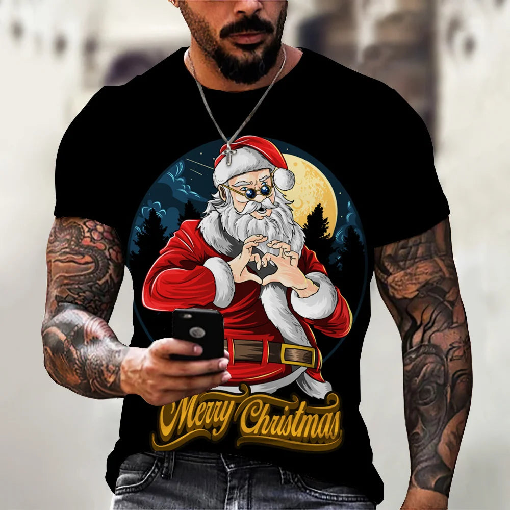 Fun Christmas Holiday Hip Hop Santa T-shirts