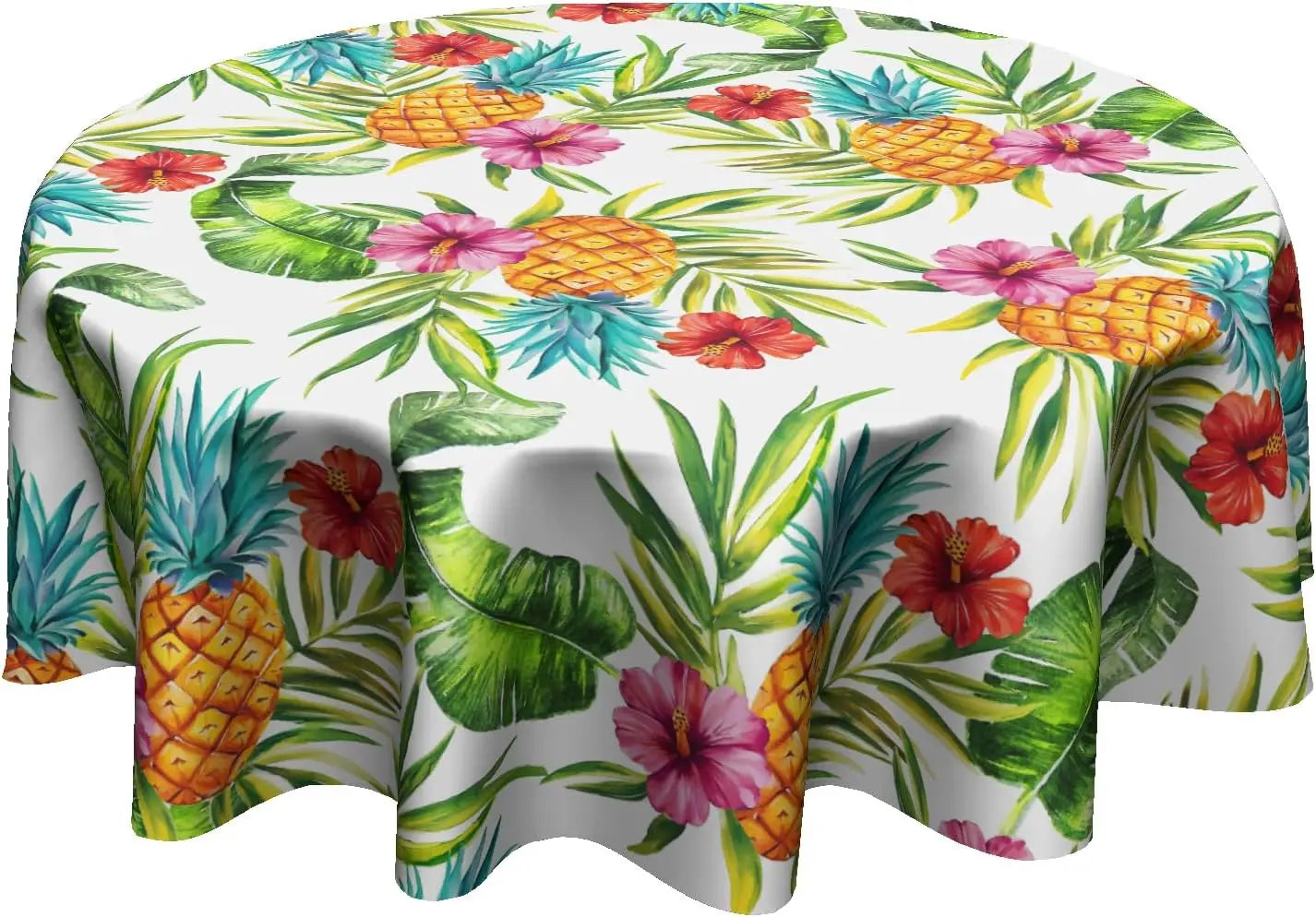 Autumn Blue Pumpkin Round Tablecloth