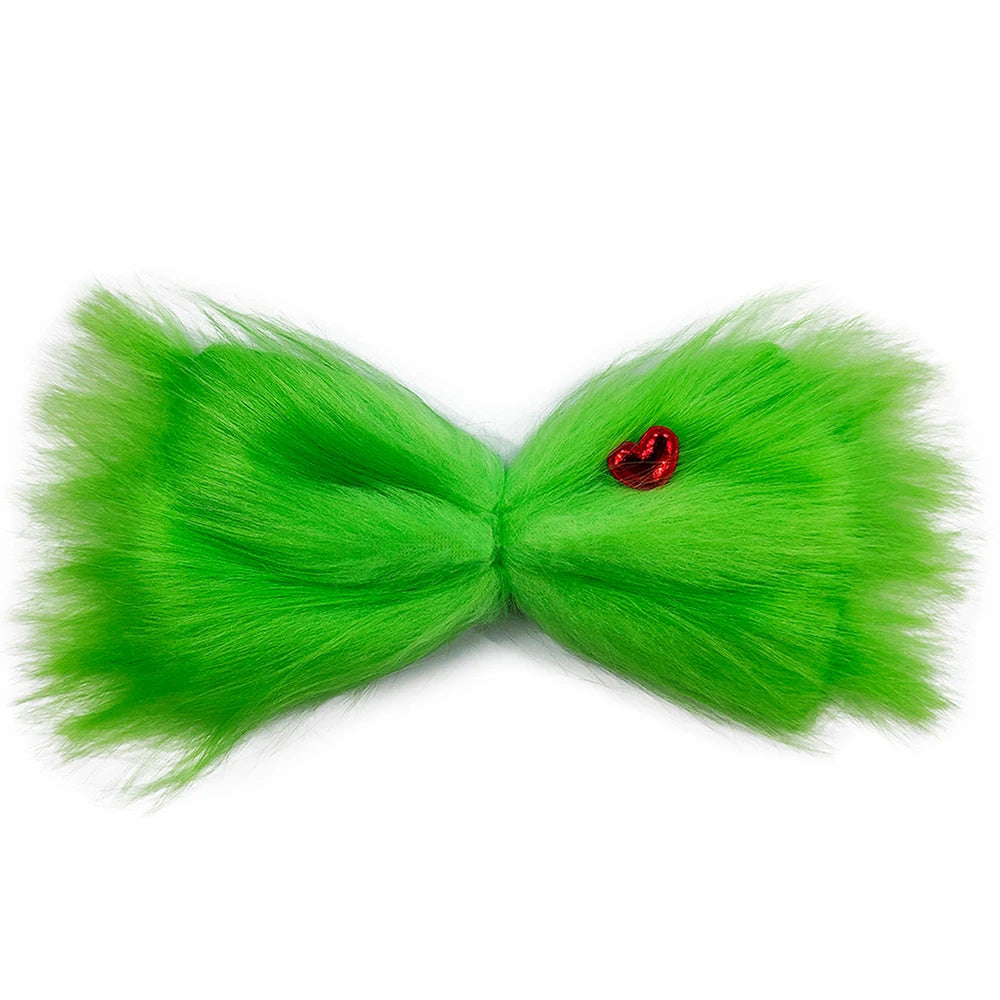 Christmas Grinches Green Hair Bow