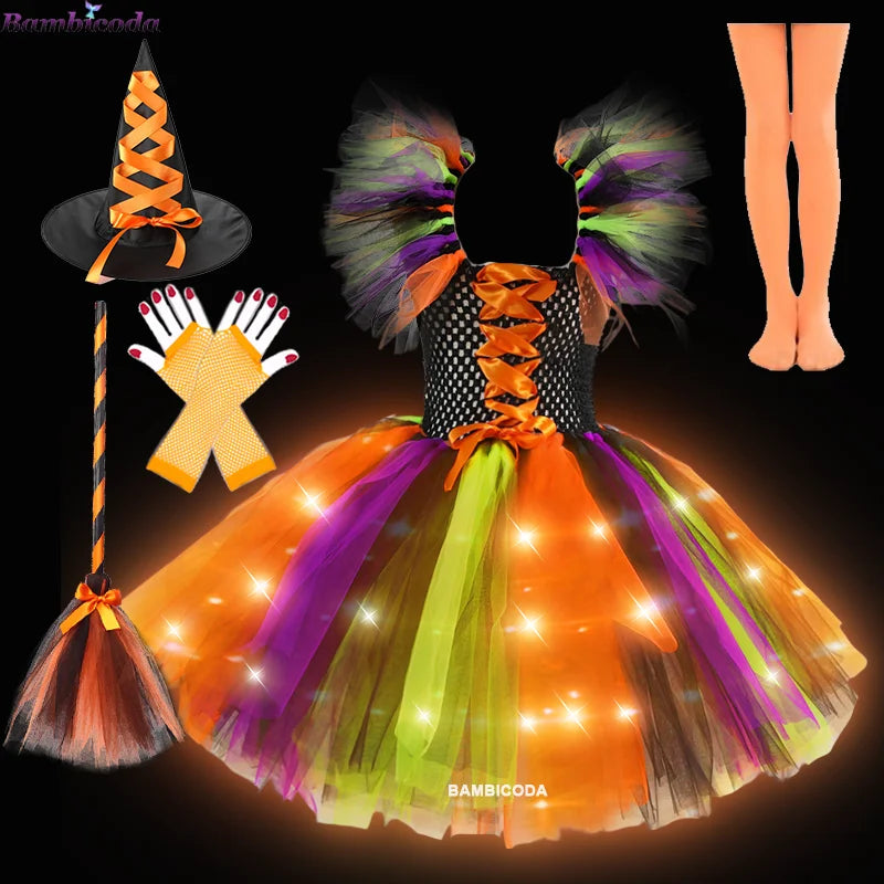 Sparkling Witch Dress Costume (with LED)