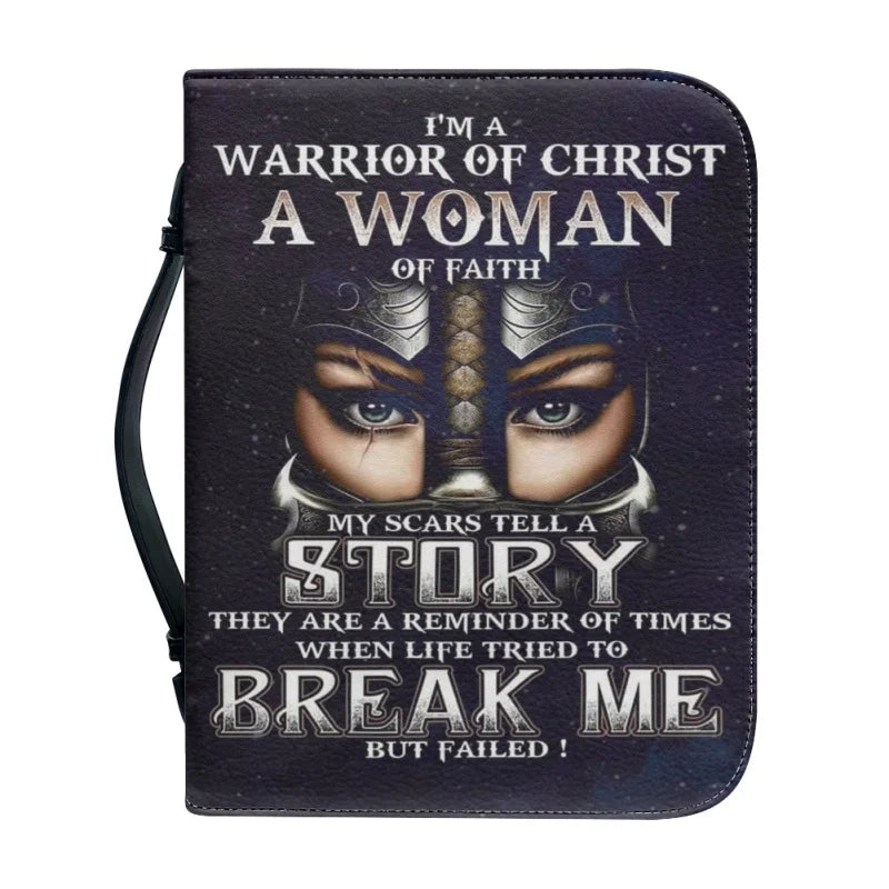 I'M A Warrior Of Christ A Woman Of Faith Bible Cover Case