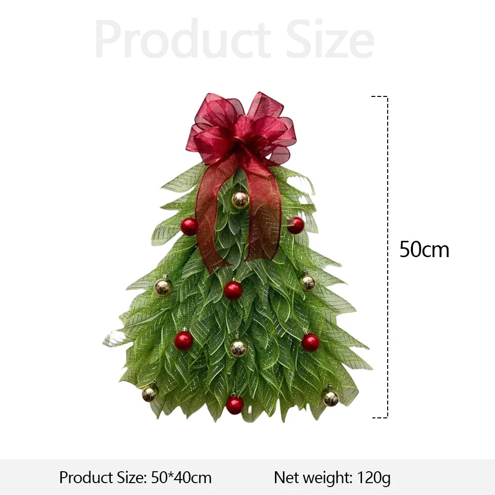 Front Door Christmas Tree Wreath