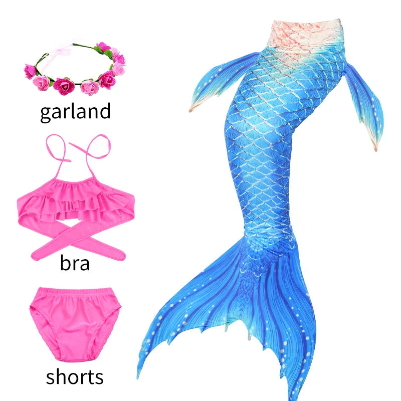 NEW Design 4Pcs 5Pcs/Set Kids Mermaid Tails