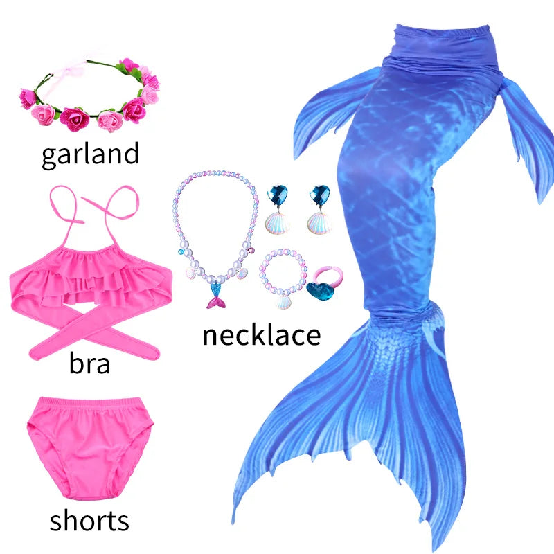 NEW Design 4Pcs 5Pcs/Set Kids Mermaid Tails