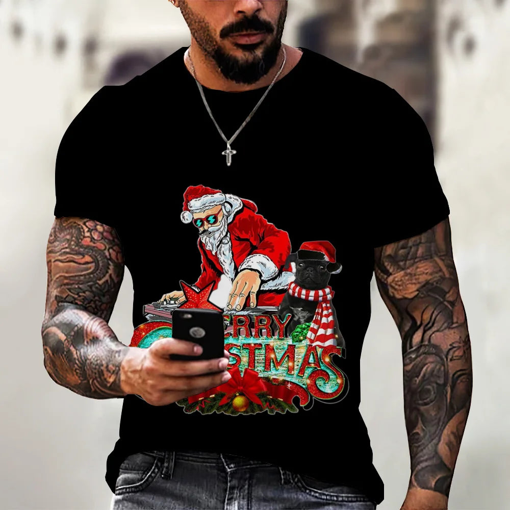 Fun Christmas Holiday Hip Hop Santa T-shirts