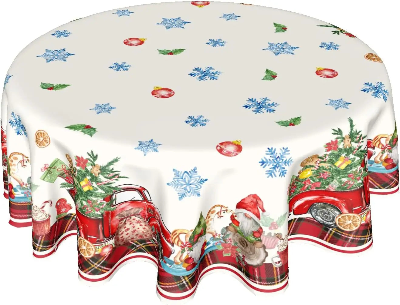 Merry Christmas Tablecloth Round