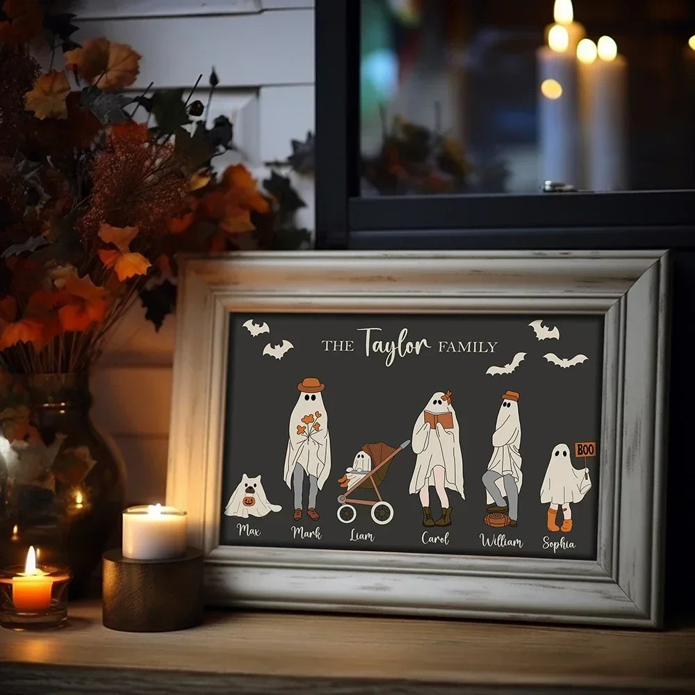 Personalized Ghost Family Portrait Poster