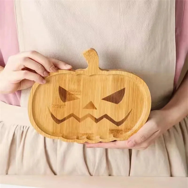 Pumpkin or Ghost Wooden Tray