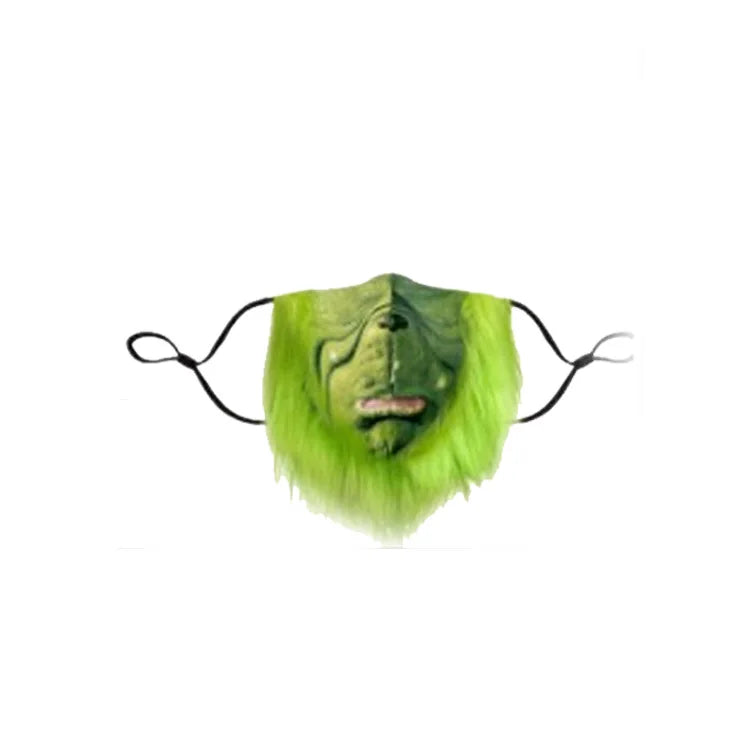 Grinch Christmas Gloves and Mask