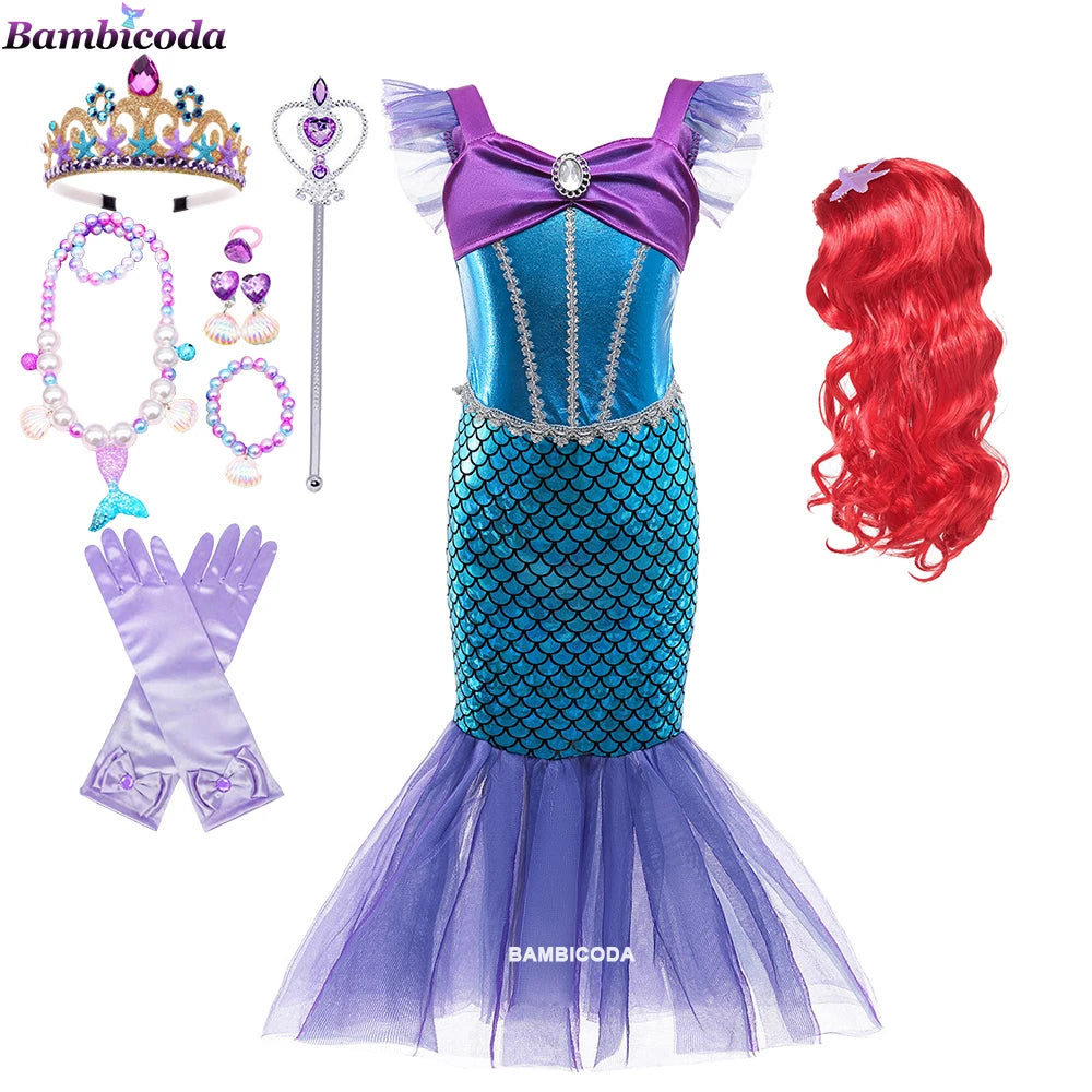 Little Mermaid Ariel Princess Dress Costumes
