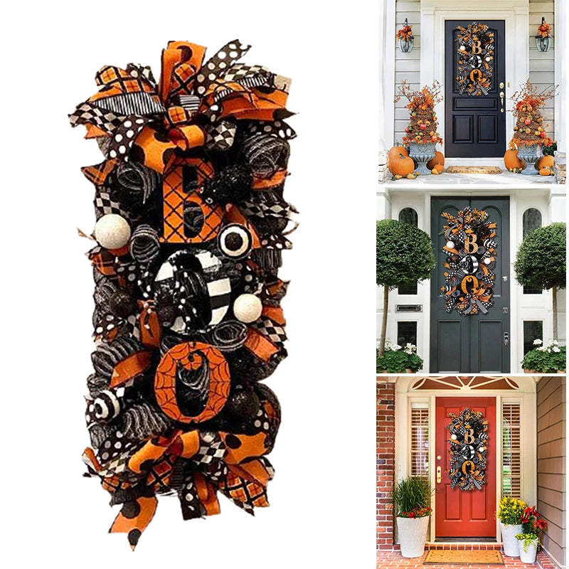 Halloween Boo Swag Wreath