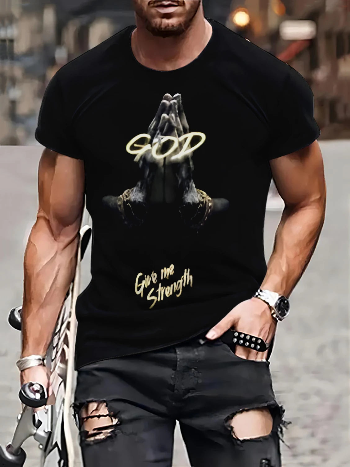 Casual Faith Split Color T-Shirt