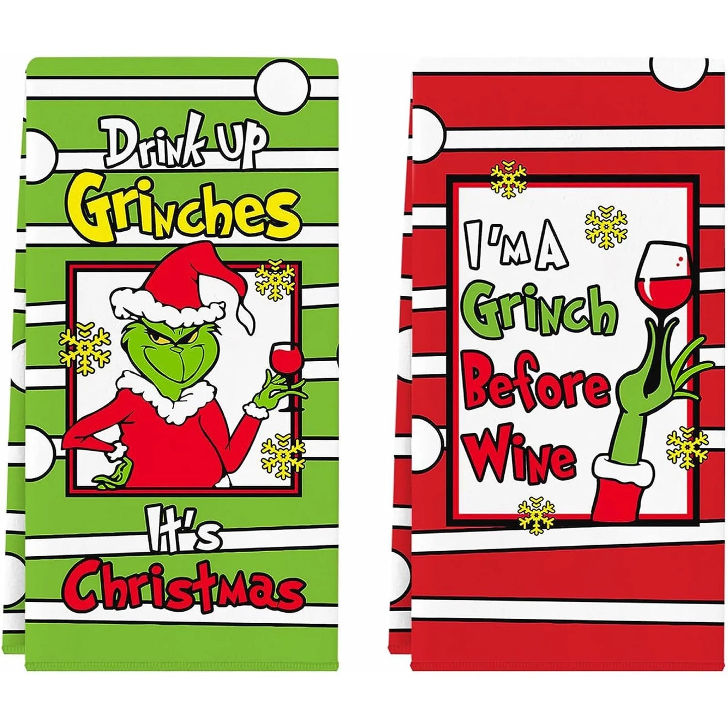 Grinch Dish Towels (2 Pcs)