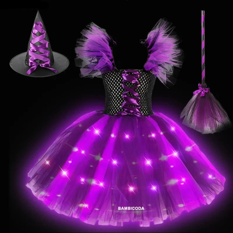Sparkling Witch Dress Costume (with LED)