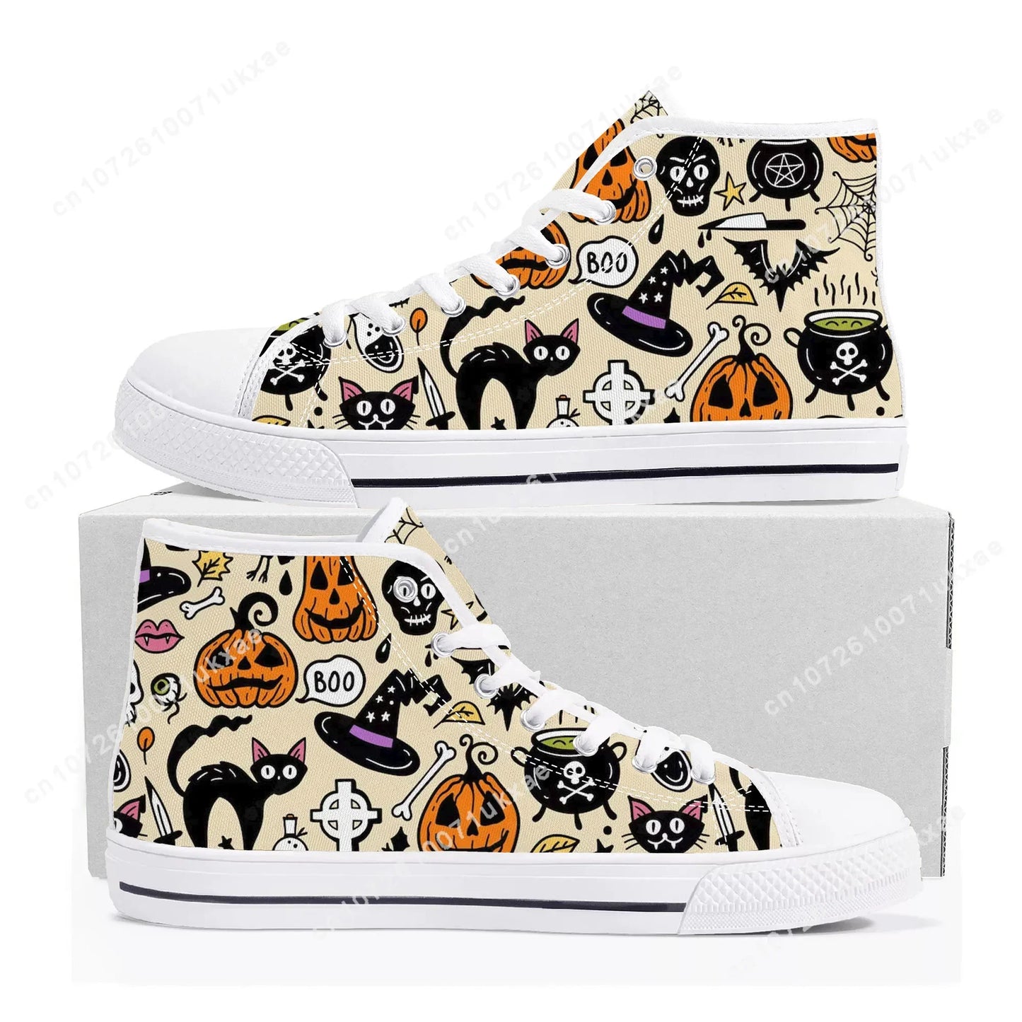 Halloween High Top Canvas Sneakers