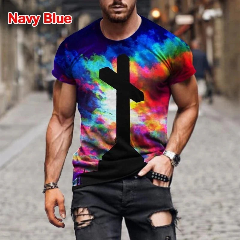 Christian 3D-Printed Cross T-Shirt