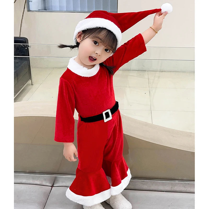Velvet Santa Suits for Kids (Boys and Girls)