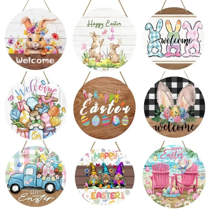Easter Wooden Welcome Door Decorations