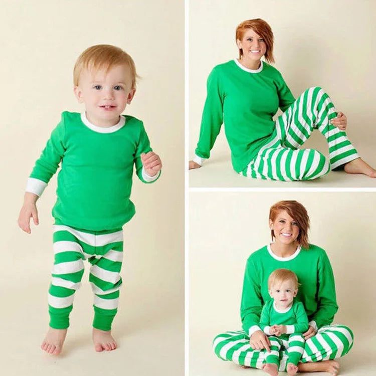 Striped Matching Family Christmas Pajamas