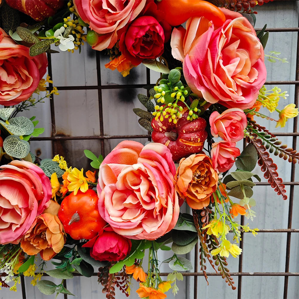Autumn Harvest Reusable Farmhouse Wreath