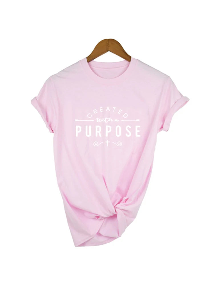 "Created With A Purpose" Cross T-Shirts