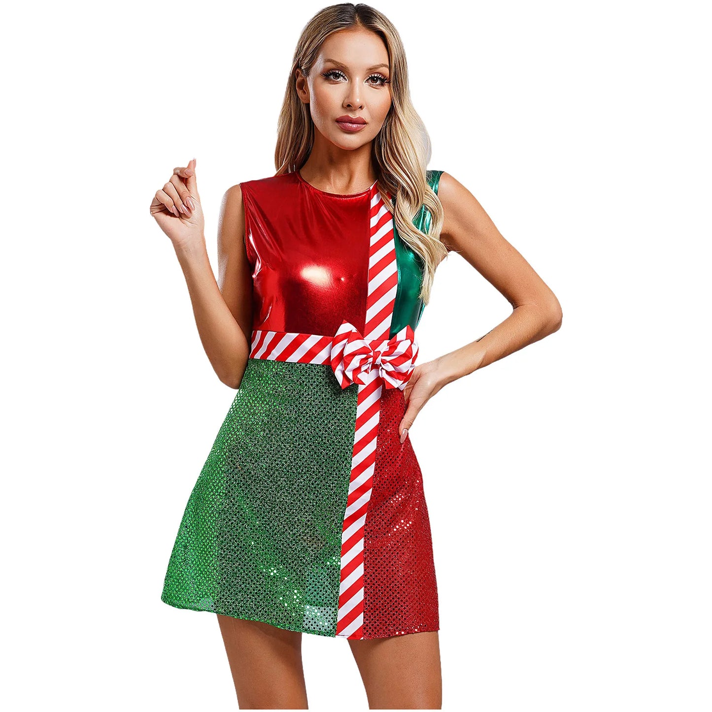 Sleeveless Bowknot Dance Dress